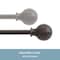 Kenney Mfg Kenney Woven Ball 5/8" Standard Decorative Window Curtain Rod, 48-86", Weathered Brown KN75799NP - alternate 3